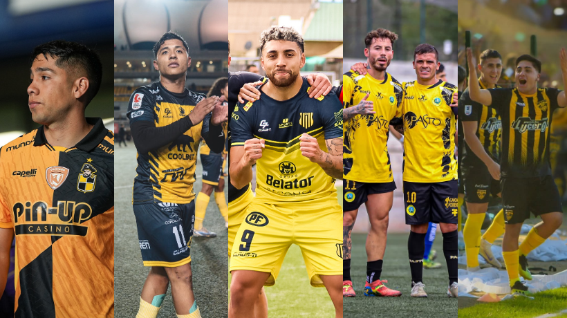 Los aurinegros que integran el fútbol chileno: cinco clubes desde Primera hasta Tercera B